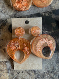 Peachy Rose earrings