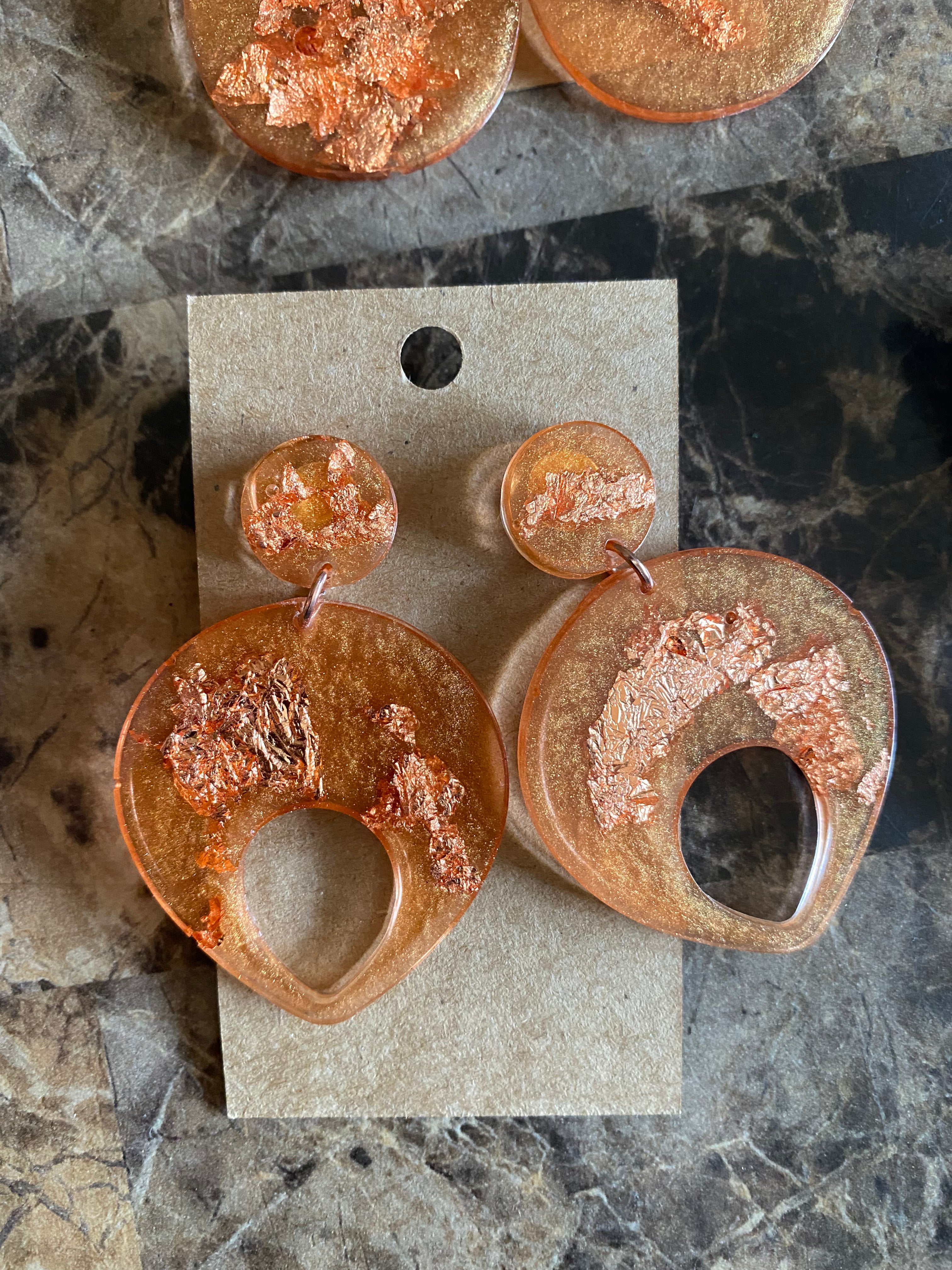 Peachy Rose earrings